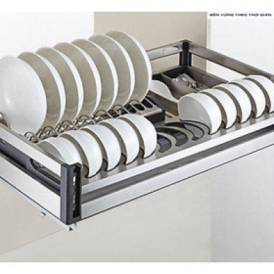 Giá xoong nồi Tundo XFCT146-4 nan hộp dự trữ bát đĩa ray âm tủ giảm chấn gắn cánh Boss