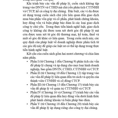 Pháp luật về doanh nghiệp – Các vấn đề pháp lý cơ bản (tái bản lần 1 năm 2024) 