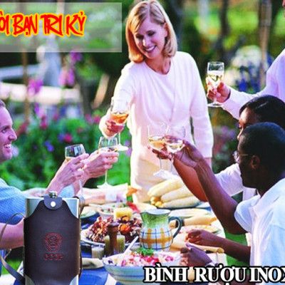 Bình inox in Hình CCCP Dung Tích 1L 1,5L - 2L - 3,5L - 5L Tặng Kèm Bao Da 