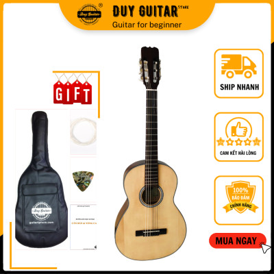Đàn guitar classic mini DVE70C size 3/4 đàn ghita dành cho trẻ em + Tặng giá trình, Bao da phụ kiện đàn guitar