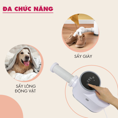 Máy Sấy Quần Áo, Chăn Nệm, Giày Mishio MK308 có chức năng diệt khuẩn UV - Hàng chính hãng