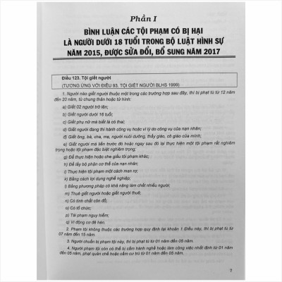 Sách Bình Luận Các Tội Phạm Có Bị Hại Là Người Dưới 18 Tuổi Trong Bộ Luật Hình Sự Năm 2015 và Sự Tham Gia Tố Tụng Hình Sự Của Họ (V1643P)