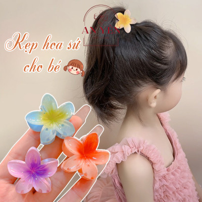Kẹp Tóc Càng Cua Hoa Sứ Vân Đá Tráng Gương 8cm Tiệm Quà An Yên, Phụ Kiện Tóc Bền Đẹp Không Rối Tóc