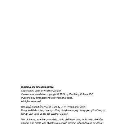 Những Nhà Tư Tưởng Lớn - Kafka Trong 60 Phút - Vanlangbooks