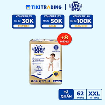 [Mẫu mới] Tã quần Unidry G3X Supreme siêu mỏng size XXL - 54+8 miếng
