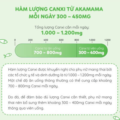 Canxi D3 K2 Cho Mẹ Bầu Hỗ Trợ Phát Triển Hệ Xương Của Bé, Viên Nhỏ, Không Vị, Dễ Uống Gói 120 Viên  Akamama Nhật Bản