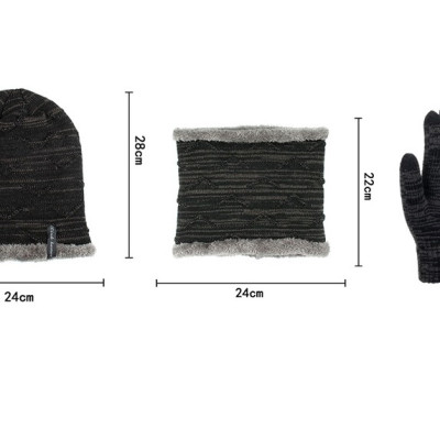 Bộ Mũ len, nón len trùm đầu và trùm cổ có kèm găng tay cao cấp A022