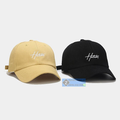 Nón lưỡi trai nam nữ đẹp, thêu chữ ký phong cách Hàn Quốc cá tính nhiều màu tuỳ chọn