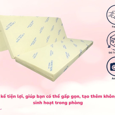 Nệm Cao Su Non America Đệm Cao Su Non Hàng Chính Hãng Gấp 3 Đủ Size 1m Đến 1m8 Dày 10cm