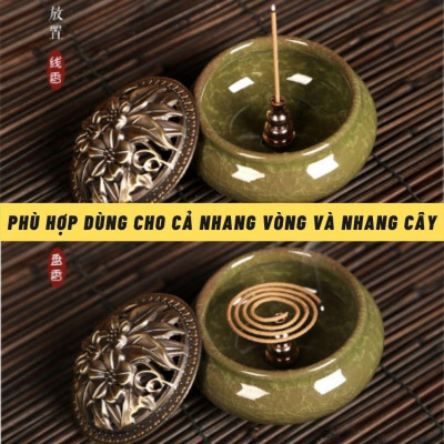 Đế hồ lô cắm nhang vòng và nhang cây, đế cắm nhang