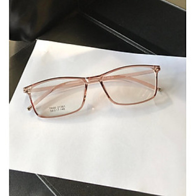 Kính mắt vuông gọng nhựa dẻo Hàn Quốc thần thánh (Nâu trong)