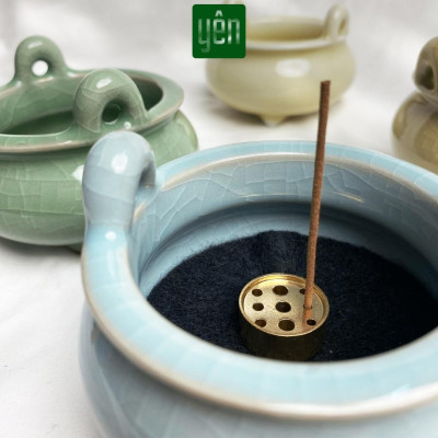 Bát Hương Bát Nhang Thảo Mộc Yên Bằng Sứ Cao Cấp Cao 5cm Size Vừa Màu Sắc Phong Thủy Trang Trí Bàn Thờ Dâng Hương