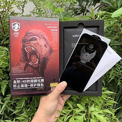 Kính Cường Lực Chống Nhìn Trộm KingKong Dành Cho iPhone 16 Pro Max / 16 Pro / 16 Plus / IP16 - Dán Full Màn - Hàng Chính Hãng 