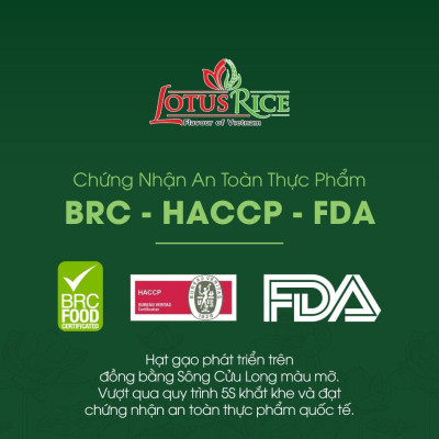 Gạo Thơm Lài Lotus Rice 5kg - Thơm ngon dẻo vừa