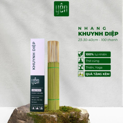 Nhang Khuynh Diệp Sạch Hộp 100 Thanh Loại 23-30-40cm Hộp 100 Thanh Yên 100 % Tự Nhiên Thờ Cúng Thư Giãn