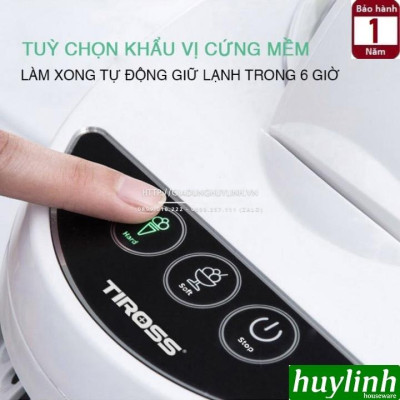 Máy làm kem gia đình trực tiếp Tiross TS9091 - Dung tích 1 lít - Hàng chính hãng