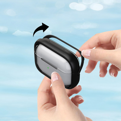 Bao Case Ốp trong suốt tích hợp chân đế đỡ điện thoại cho Airpods Pro 2 / Airpods 4 - Hàng Chính Hãng