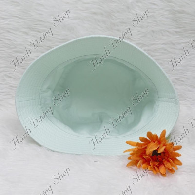 Mũ bucket vành cụp 2 mặt nón bucket vành nhỏ thêu chữ D vải cotton cao cấp phù hợp cả nam và nữ