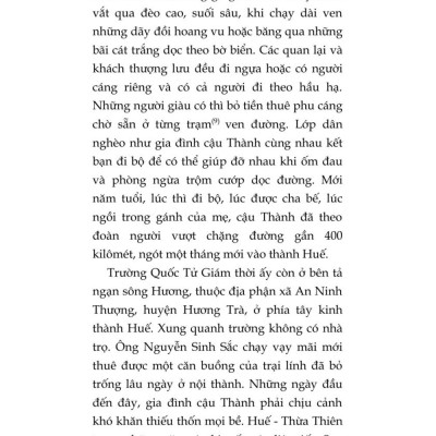 Thời niên thiếu của Bác Hồ (Xuất bản lần thứ hai) bản in 2025