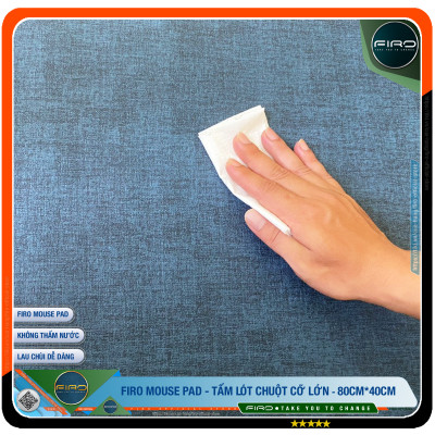 Lót Chuột FIRO - Pad Chuột FIRO - Miếng Lót Chuột Cỡ Lớn 80cmx40cm - Chất Liệu Da PU Cao Cấp - Tấm Lót Chuột Sử Dụng 2 Mặt Tiện Lợi - Chống Nước, Chống Nhăn, Chống Bám Bụi, Thiết Kế Sang Trọng - Hàng Chính Hãng