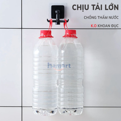 Giá Treo Đồ Nhà Bếp 6 Móc Xoay 360° Treo Dụng Cụ Tắm Đa Năng Kèm Miếng Dán Tường Siêu Dính