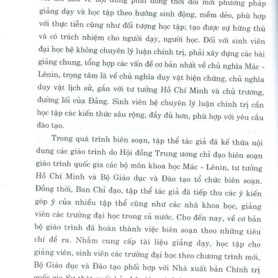 Giáo Trình Triết Học Mác – Lênin (Dành Cho Bậc Đại Học Hệ Chuyên Lý Luận Chính Trị) - Bộ mới năm 2021