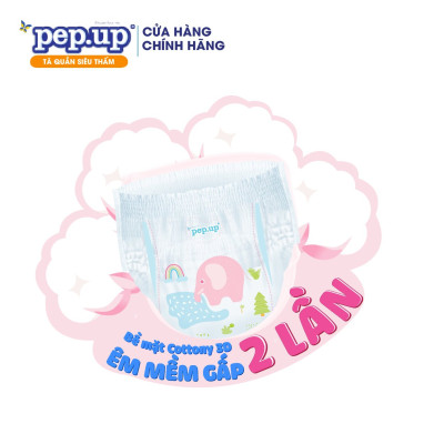 Tã/Bỉm Quần Em Bé Pep.up Cottony 3D Gói Nhỏ Siêu Mềm Mại, Siêu Khô Thoáng, Kháng Khuẩn Size S/M/L/XL