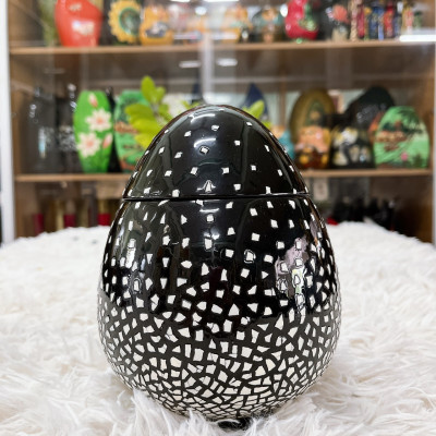 Hủ trứng sơn mài cao cấp đa dạng màu sắc thích hợp đựng đồ vật nhỏ, bánh kẹo, làm quà tặng,...