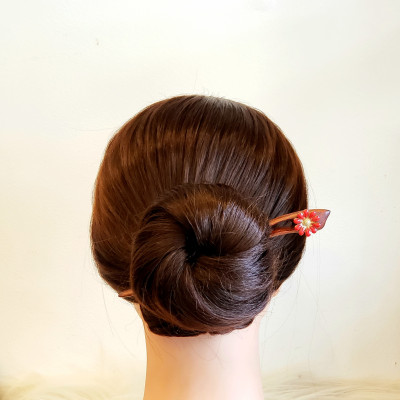 TRÂM CÀI TÓC GỖ ĐÍNH HOA 11