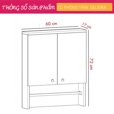 Tủ phòng tắm gỗ hiện đại SMLIFE Selidra