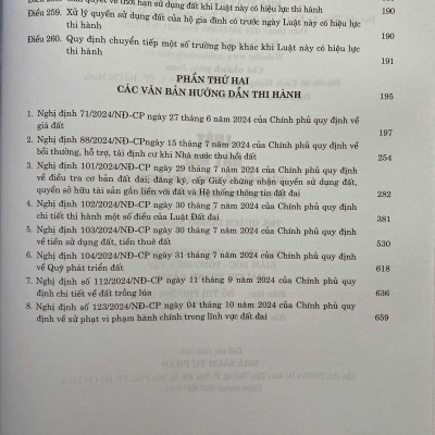 Luật đất đai ( sửa đổi, bổ sung năm 2024 ) và các văn bản hướng dẫn thi hành