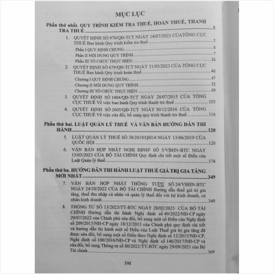 Sách Sổ Tay Nghiệp Vụ Thuế – Quy Trình Thanh Tra, Kiểm Tra, Hoàn Thuế, Phí, Lệ Phí - V2306D