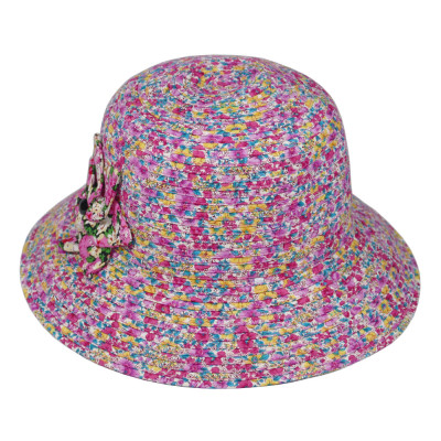 Nón nữ vành rộng 7cm mũ tai bèo mũ vành tròn cao cấp được gắn nhiều mẫu hoa khác nhau thiết kế riêng biệt