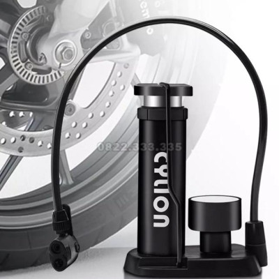 Bơm xe đạp xe máy xe hơi áp suất cao có đồng hồ đo áp suất hàng xịn, gọn gàng độ bền cao