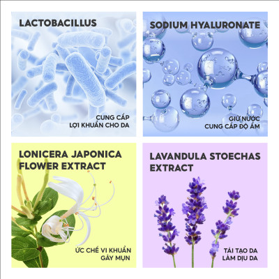 Combo sạch sâu Lalamos Nước tẩy trang 280ml + Sữa rửa mặt 280ml + Toner Kim Ngân Hoa 250ml