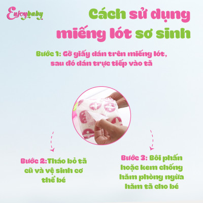 Miếng lót thấm hút tốt cho bé dưới 5kg Enjoy Newborn mềm mại 56 miếng