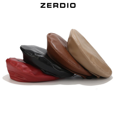 Mũ Nồi Da Nữ, Nón Beret Da Trơn Nhiều Màu Phong Cách Tối Giản