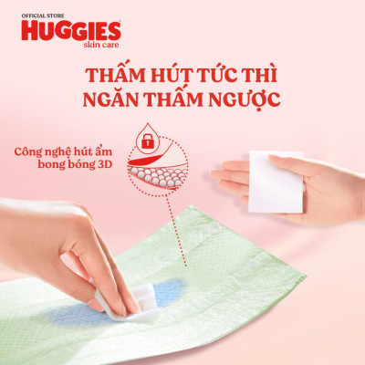 Tã/bỉm dán Huggies Skincare Super Jumbo M76/L68/XL60/XXL54
