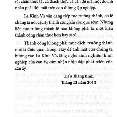 Khởi Nghiệp Thành Công Ở Tuổi 20