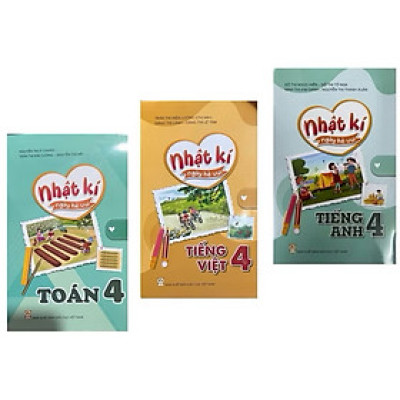 Sách - ( Combo 3 Cuốn ) Nhật kí ngày hè vui Toán + Tiếng Việt + Tiếng Anh 4