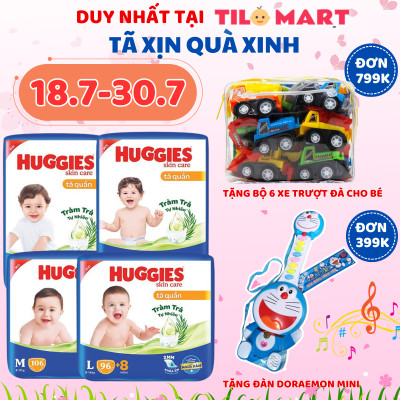 [SIÊU NHIỀU MIẾNG] Tã/Bỉm quần Huggies Tràm Trà Tự Nhiên SKINCARE Mega Jumbo các size M106/L104/XL88/XXL80