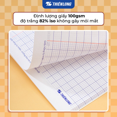 Combo 5/10/20 Tập học sinh chống lóa 80 trang 4 ô ly vuông 2.5mm 100gsm Thiên Long TP-NB003 - Mẫu ngẫu nhiên