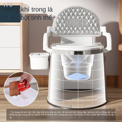 Bồn cầu di động, bô vệ sinh trong nhà FTAKY tiện lợi cho người già, bà bầu, người bệnh có tay vịn, tựa lưng chắc chắn (màu ngẫu nhiên)