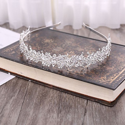 Bờm tóc công chúa hoa dây đính đá