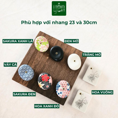 Đế Cắm Nhang Thảo Mộc Bằng Gốm Sứ Yên Tối Giản Dùng Thiền, Yoga Dâng Hương Trang Trí Thư Giãn