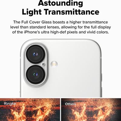 Dán cường lực full camera cho iPhone 16 Pro Max / 16 Pro / 16 Plus / 16 RINGKE Camera Full Cover Glass - Hàng Chính Hãng