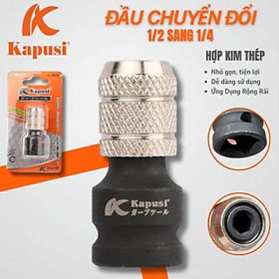 Chuyển Đổi Đầu Siết Bulong 1/2 Sang Đầu Gài Chuôi Lục Giác 1/4 - Hợp Kim Thép Bền Bỉ
