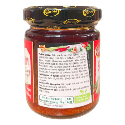 Combo 1 gói Xốt Barona Bún Bò Huế 80g, 1 gói Xốt Barona Hủ Tiếu Nam Vang 80g TẶNG 1 Hũ Sa tế XO Thượng hạng Barona 100g