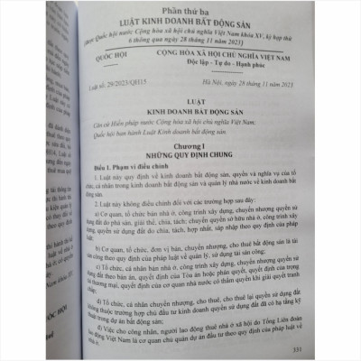 Sách Luật Đất Đai 2024 – Luật Nhà Ở 2023 – Luật Kinh Doanh Bất Động Sản 2023 (V2450T)