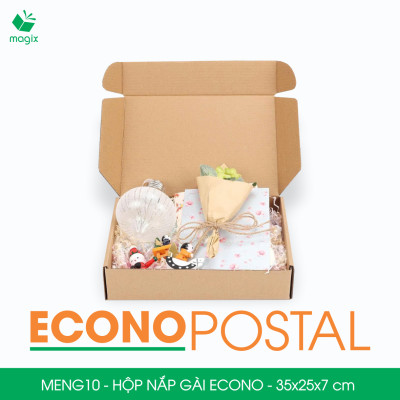 MENG10 - 35x25x7 cm - 100 Hộp carton nắp gài đóng hàng giá rẻ, hộp gói hàng, hộp quà thời trang